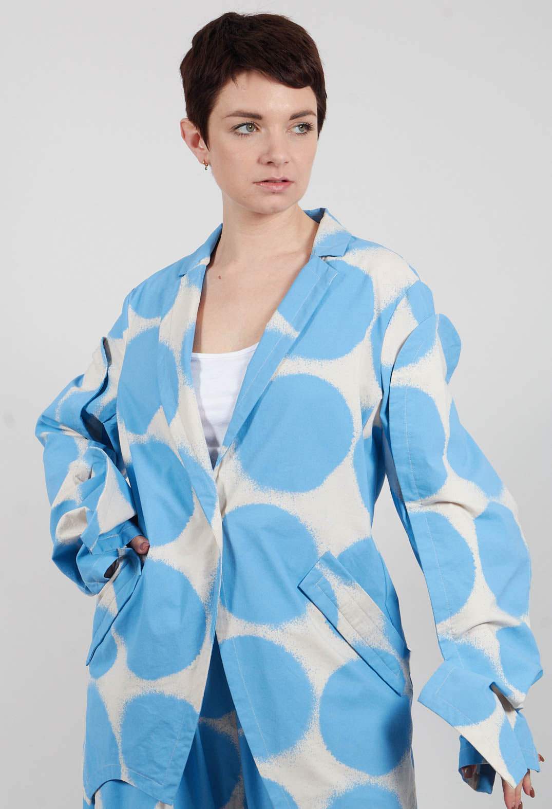 Single Button Jacket in Ice Print - 1631112