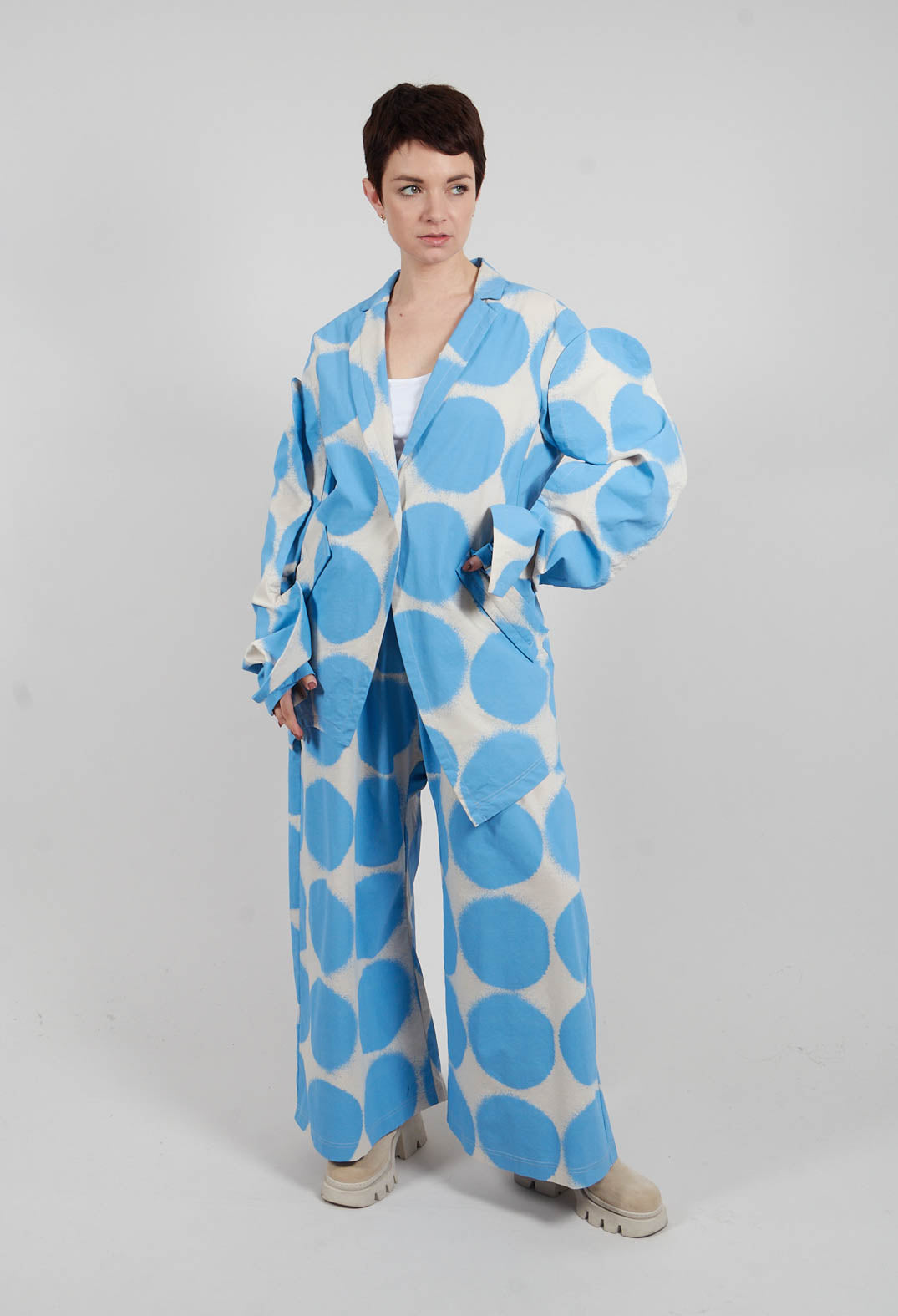 Single Button Jacket in Ice Print - 1631112