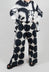 Wide Leg Trousers in Black Print - 1630113