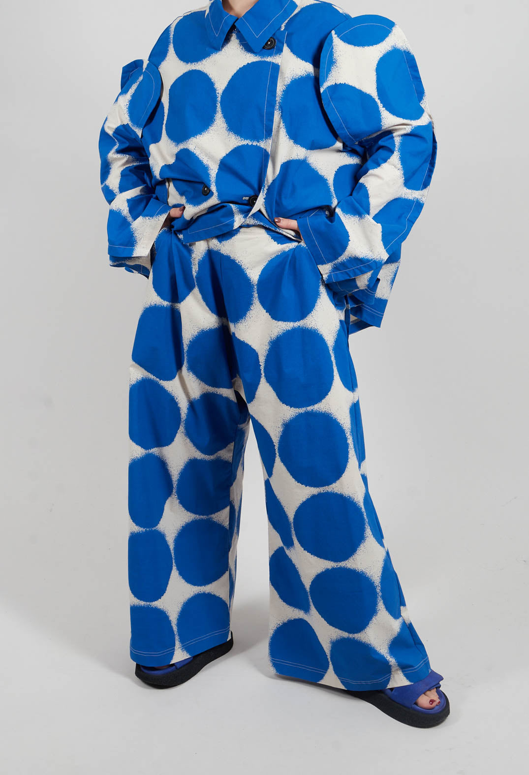 Wide Leg Trousers in Electric Print - 1630113