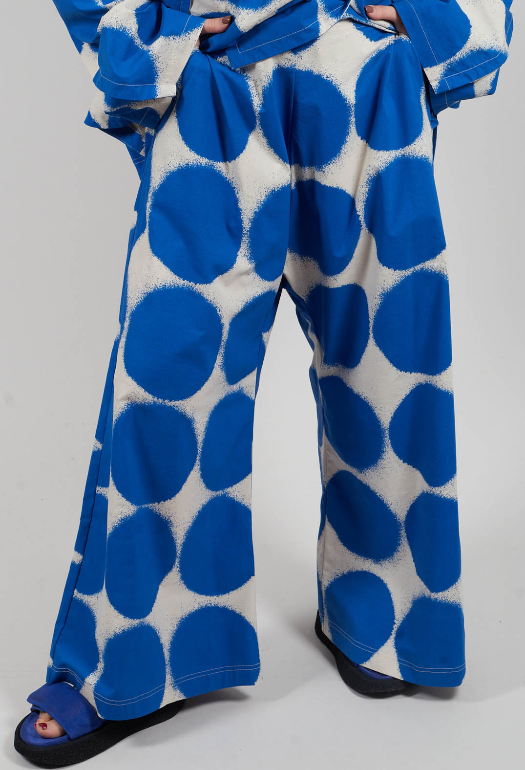 Wide Leg Trousers in Electric Print - 1630113