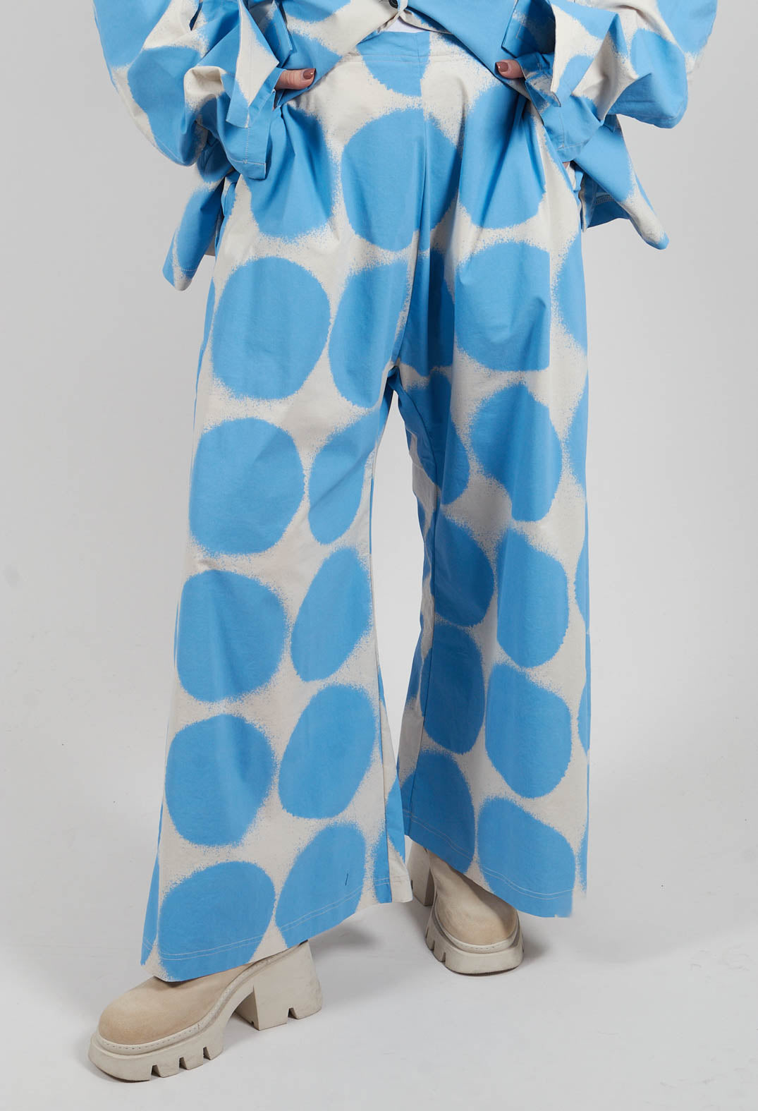 Wide Leg Trousers in Ice Print - 1630113