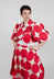 Cropped Round Sleeve Jacket in Ketchup Print - 1631114