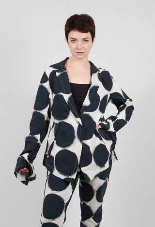Fitted Jacket in Black Print - 1631115