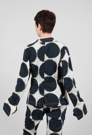 Fitted Jacket in Black Print - 1631115