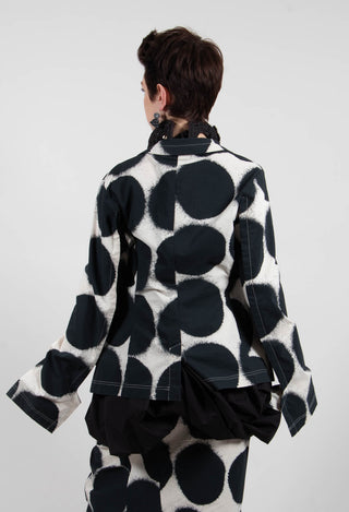 Fitted Jacket in Black Print - 1631115