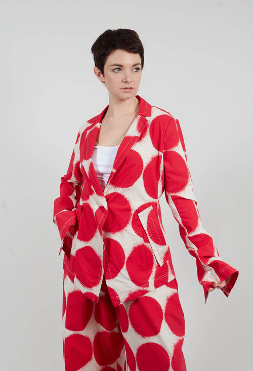 Fitted Jacket in Ketchup Print - 1631115