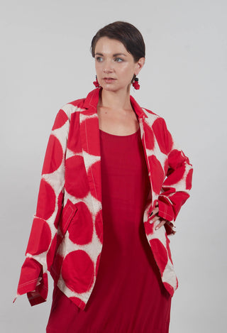 Fitted Jacket in Ketchup Print - 1631115