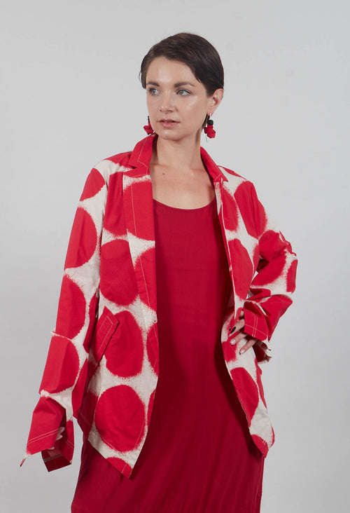 Fitted Jacket in Ketchup Print - 1631115