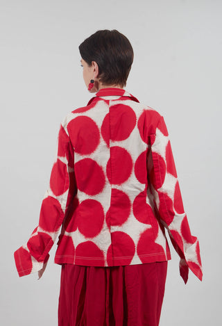 Fitted Jacket in Ketchup Print - 1631115