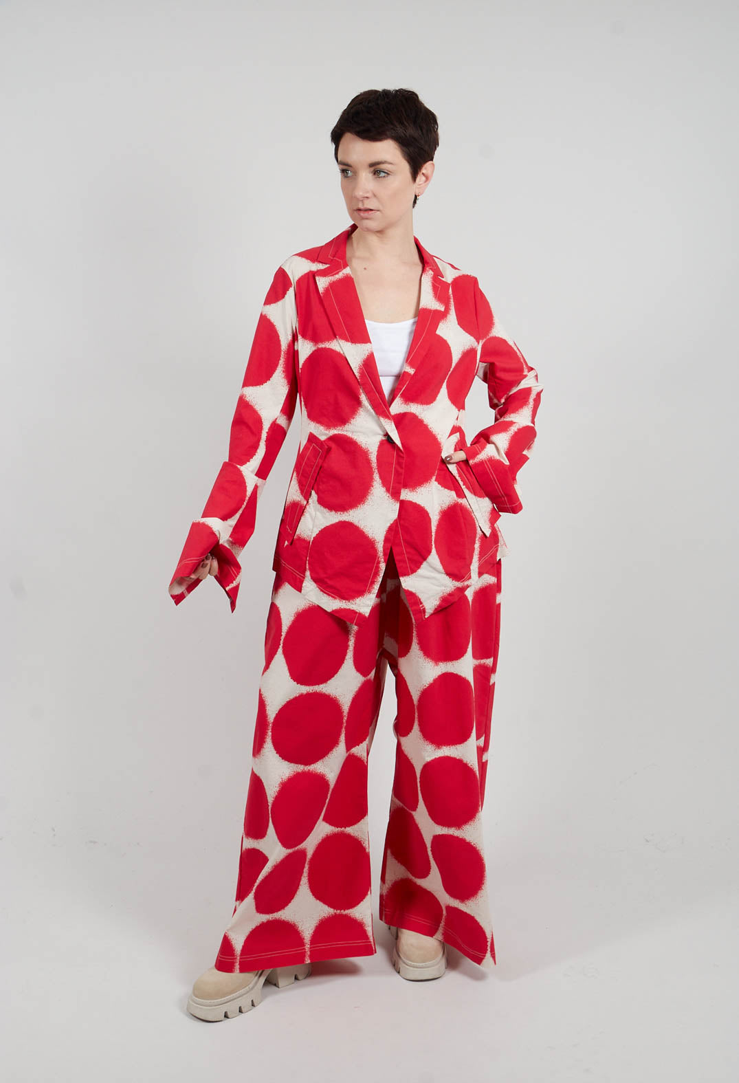 Fitted Jacket in Ketchup Print - 1631115
