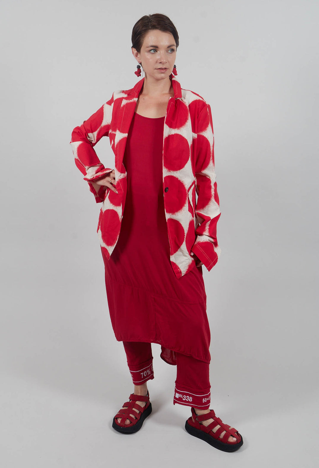 Fitted Jacket in Ketchup Print - 1631115