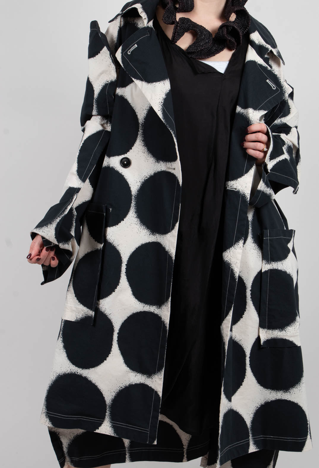 Lightweight Coat in Black Print - 1631216
