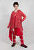 Asymmetric Raw Edge Jumper in Ketchup/Marshmallow - 1720711