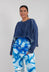 Cropped Oversized Jumper in Navy/Marshmallow - 1720713