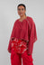 Cropped Oversized Jumper in Ketchup/Marshmallow - 1720713