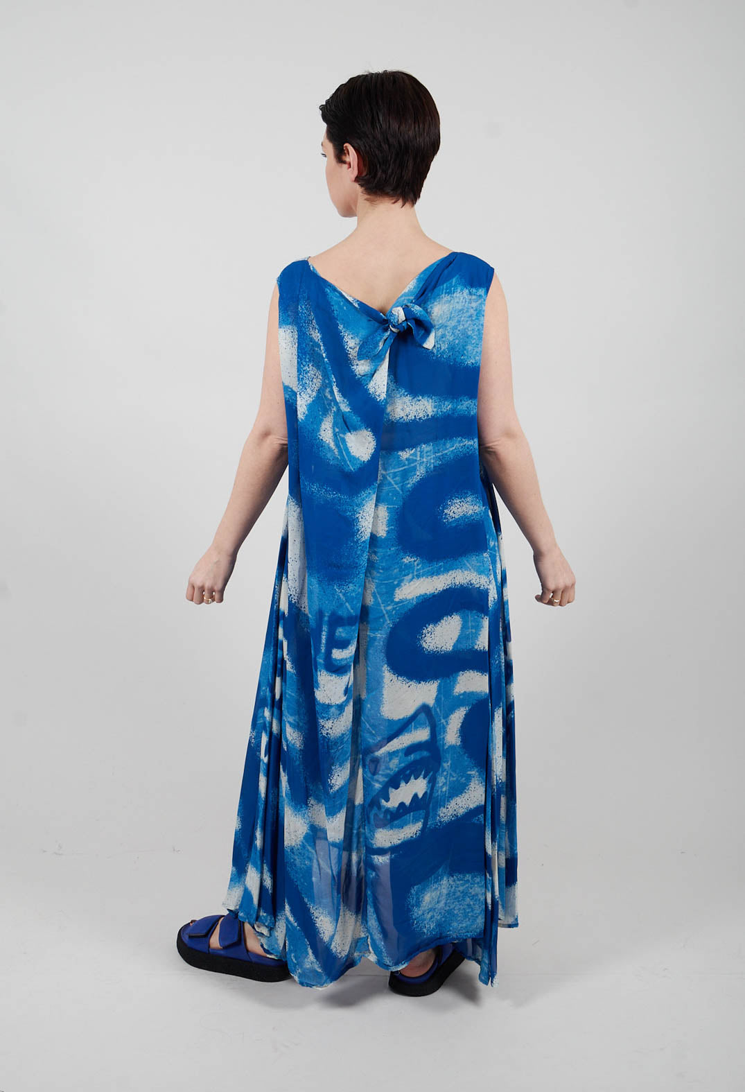 A-Line Midi Dress in Electric Print - 1770906