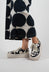 Chunky Platfrom Trainer in Black Print - 1985251