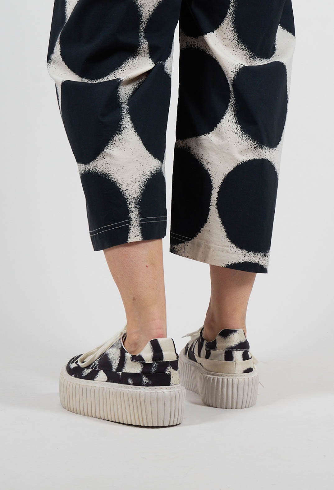 Chunky Platfrom Trainer in Black Print - 1985251