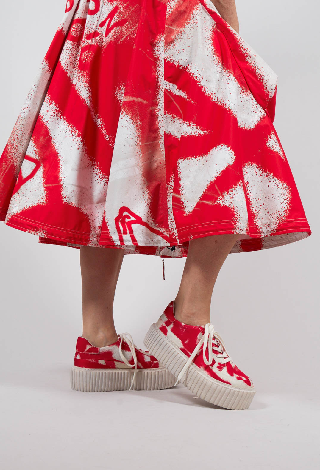 Chunky Platfrom Trainer in Ketchup Print - 1985251
