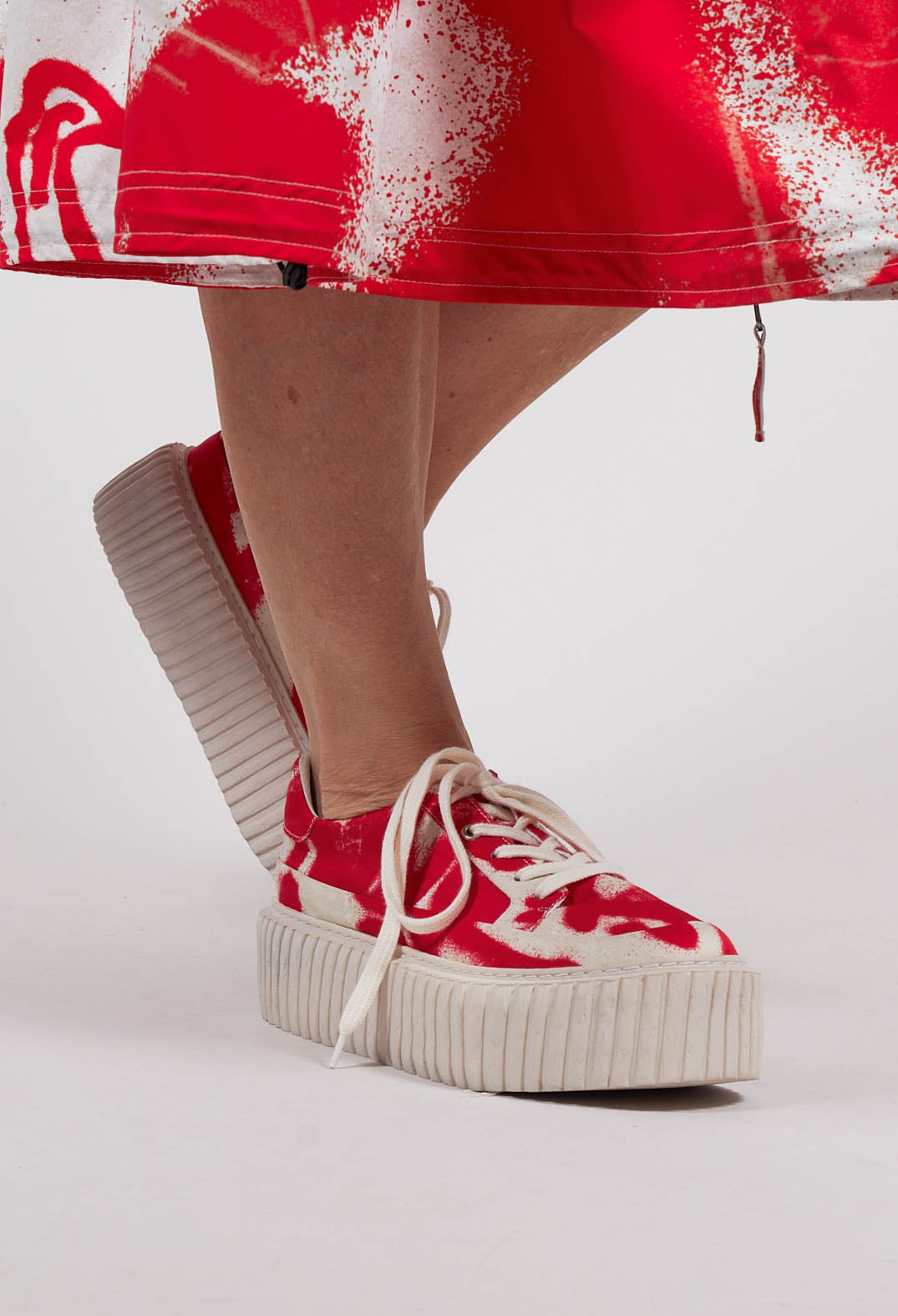 Chunky Platfrom Trainer in Ketchup Print - 1985251