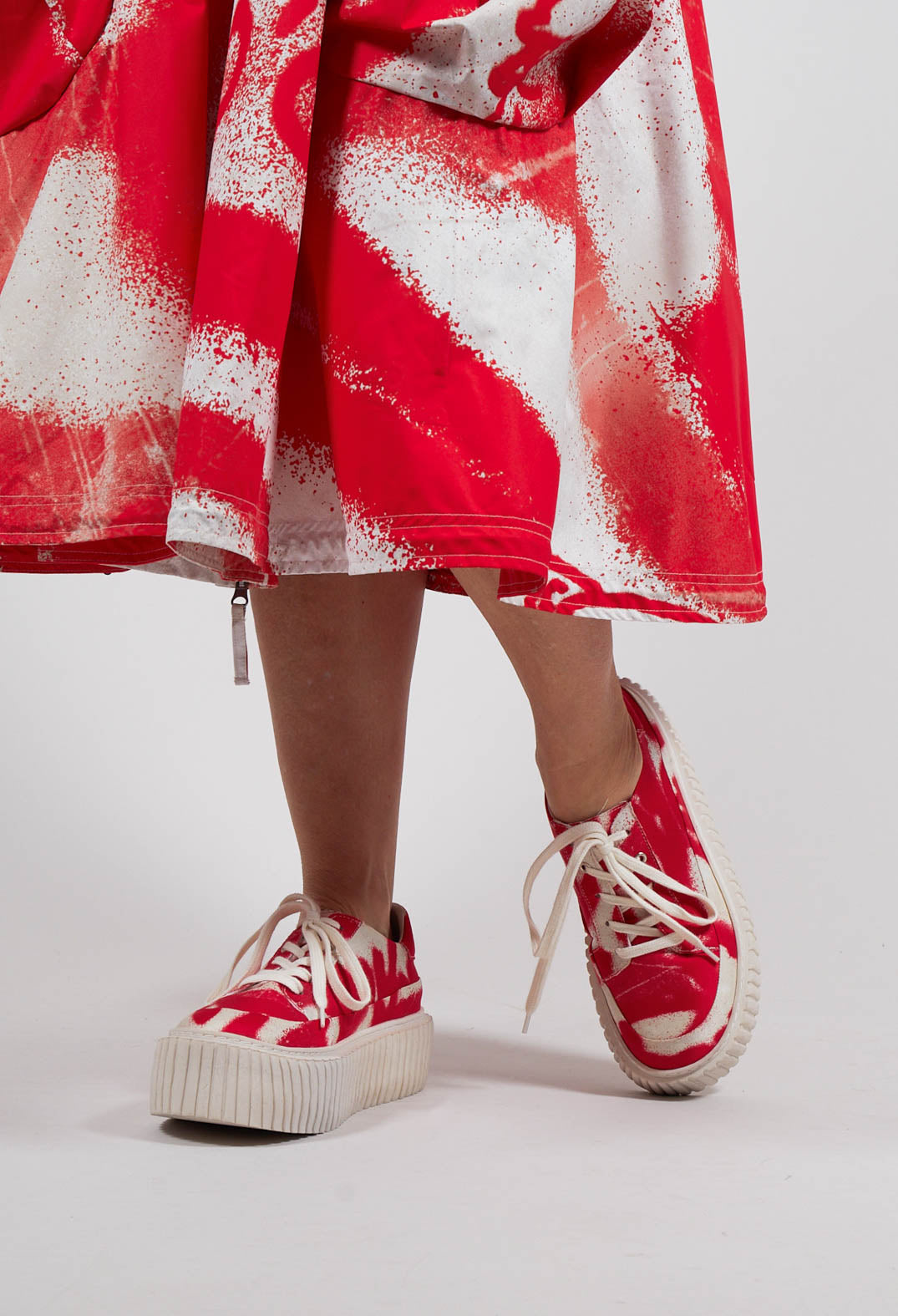Chunky Platfrom Trainer in Ketchup Print - 1985251