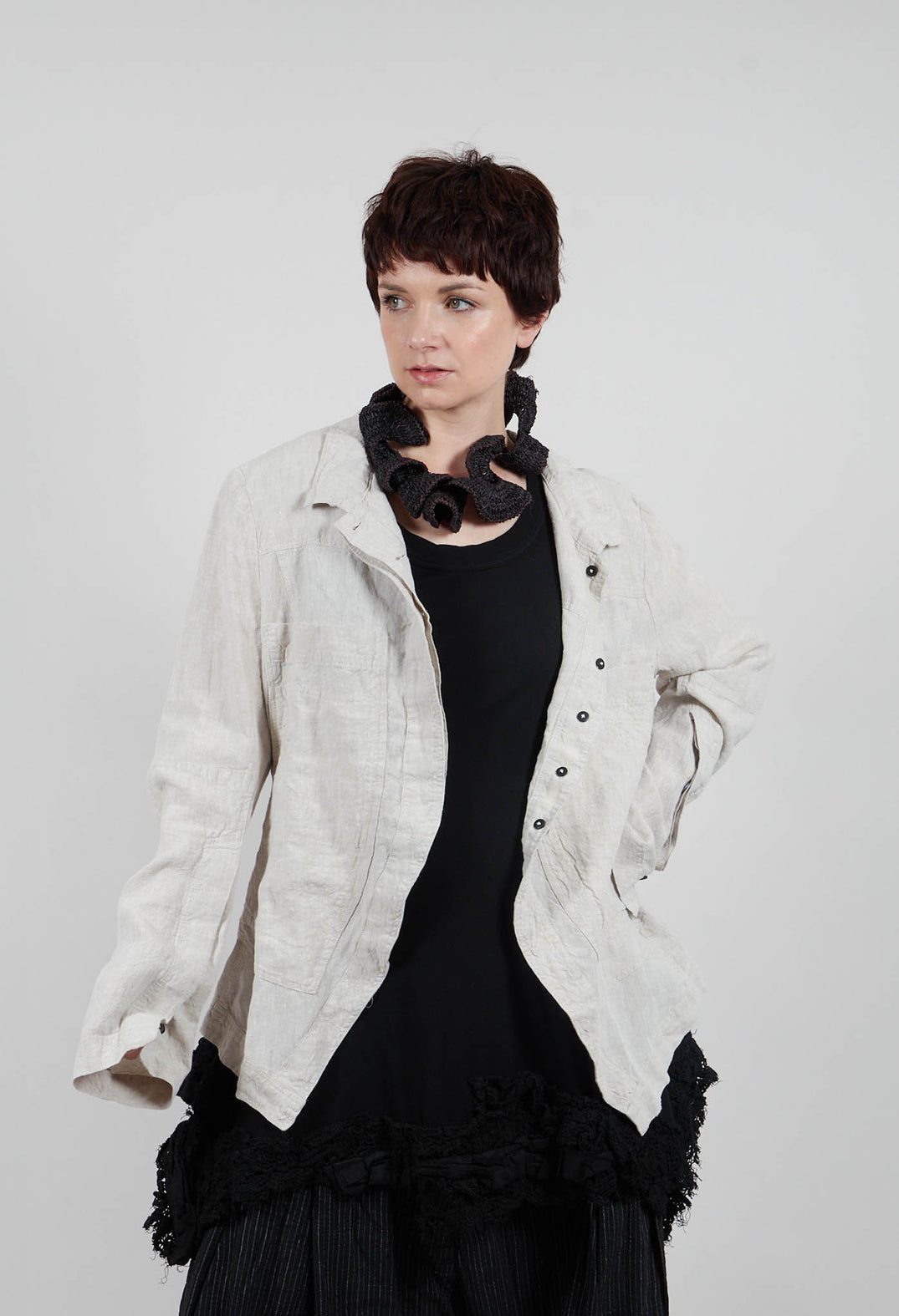 Linen Jacket in Linen Melange - 2021108