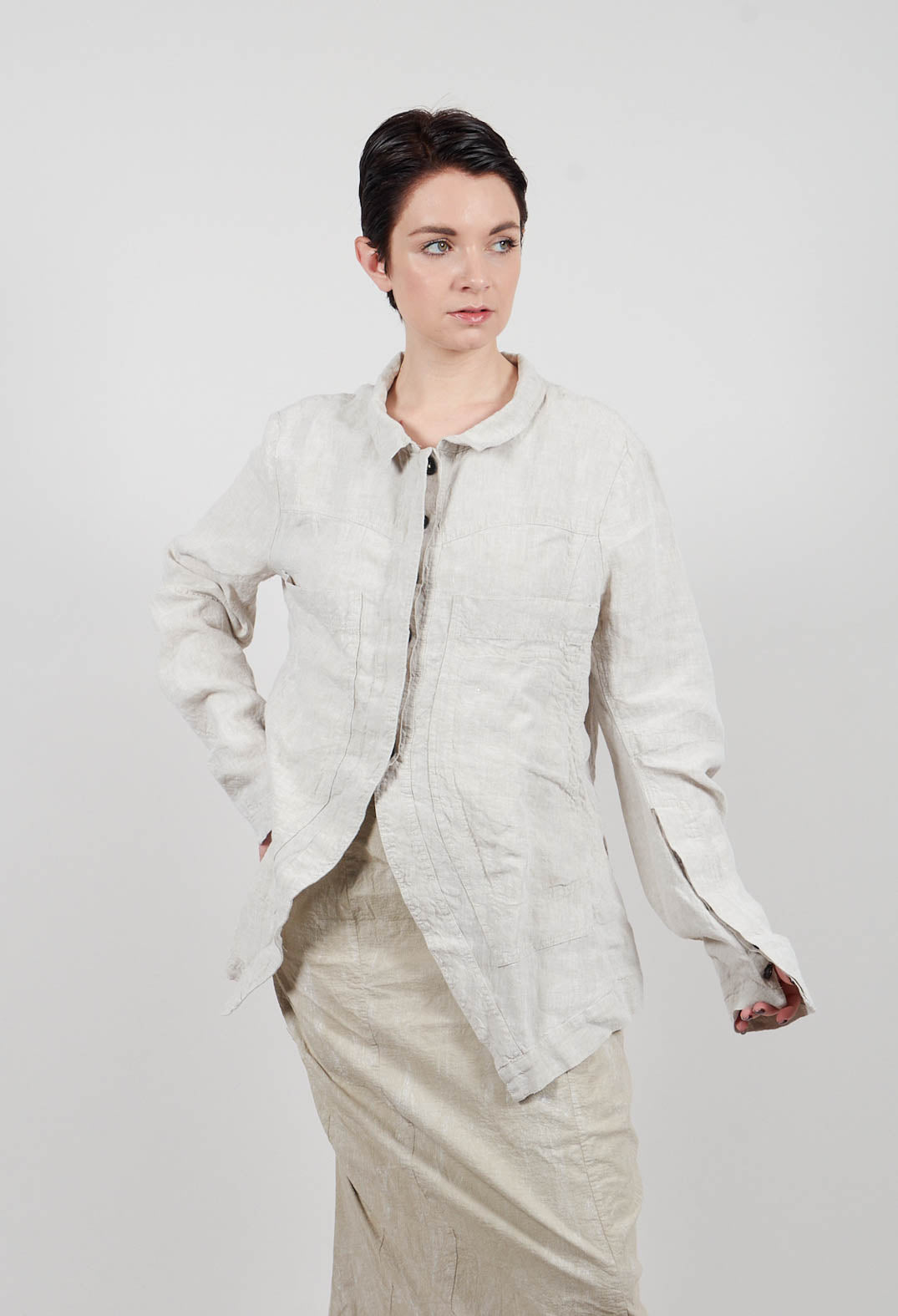 Linen Jacket in Linen Melange - 2021108