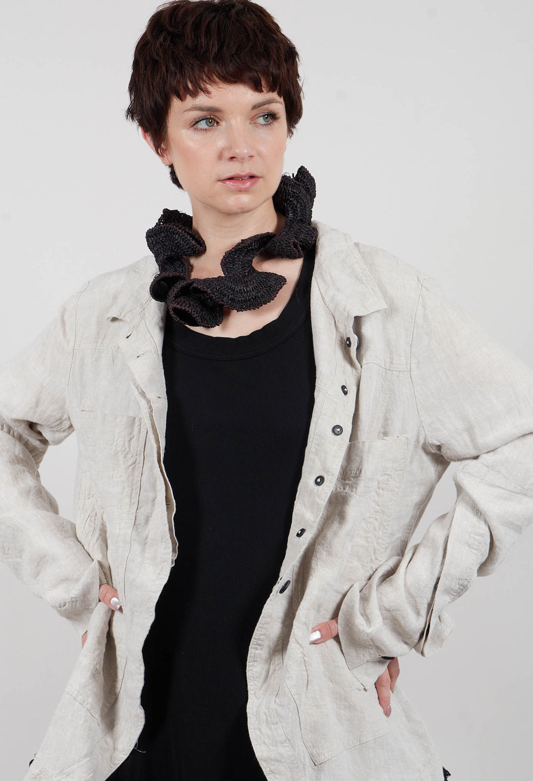 Linen Jacket in Linen Melange - 2021108