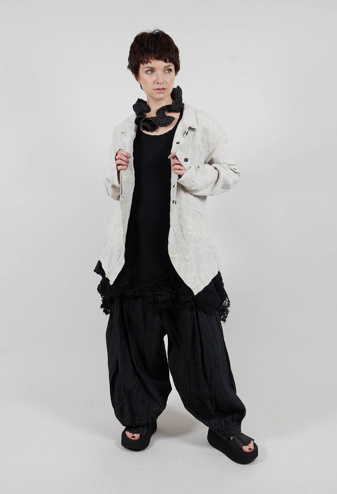 Linen Jacket in Linen Melange - 2021108