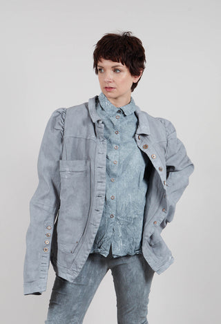 Puff Sleeve Jacket in Seaweed Fog - 2031102