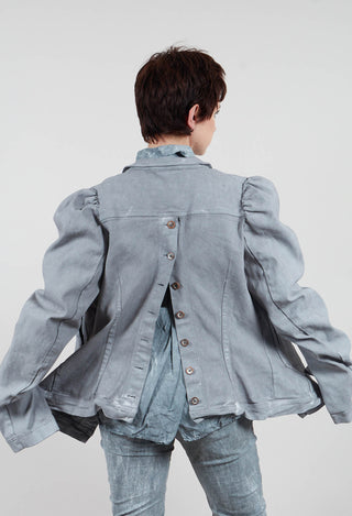 Puff Sleeve Jacket in Seaweed Fog - 2031102