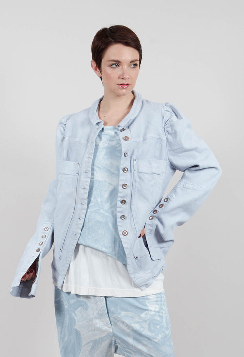 Puff Sleeve Jacket in Sky Fog - 2031102