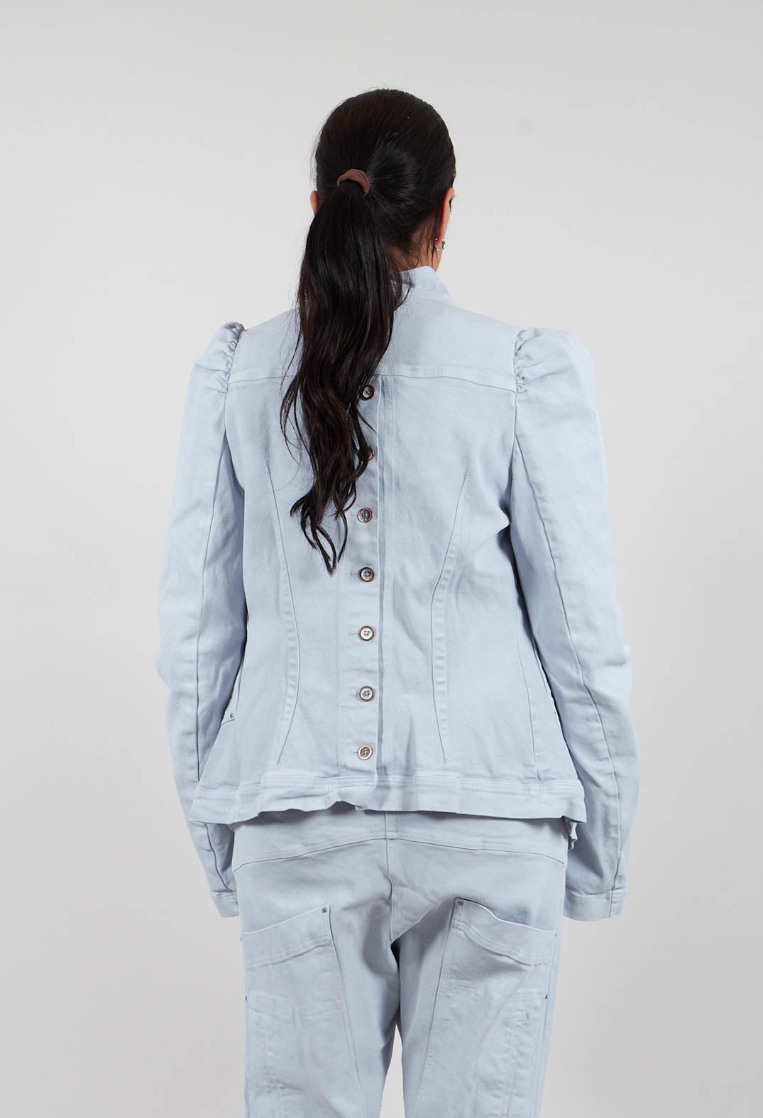 Puff Sleeve Jacket in Sky Fog - 2031102