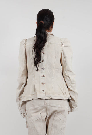 Puff Sleeve Jacket in Linen Fog - 2031102