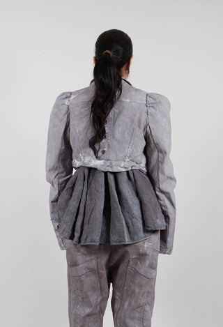 Cropped Puff Sleeve Jacket in Amber Fog - 2031106