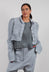 Cropped Puff Sleeve Jacket in Seaweed Fog - 2031106