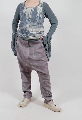 Drop Crotch Trousers in Amber Fog - 2030112