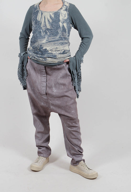 Drop Crotch Trousers in Amber Fog - 2030112