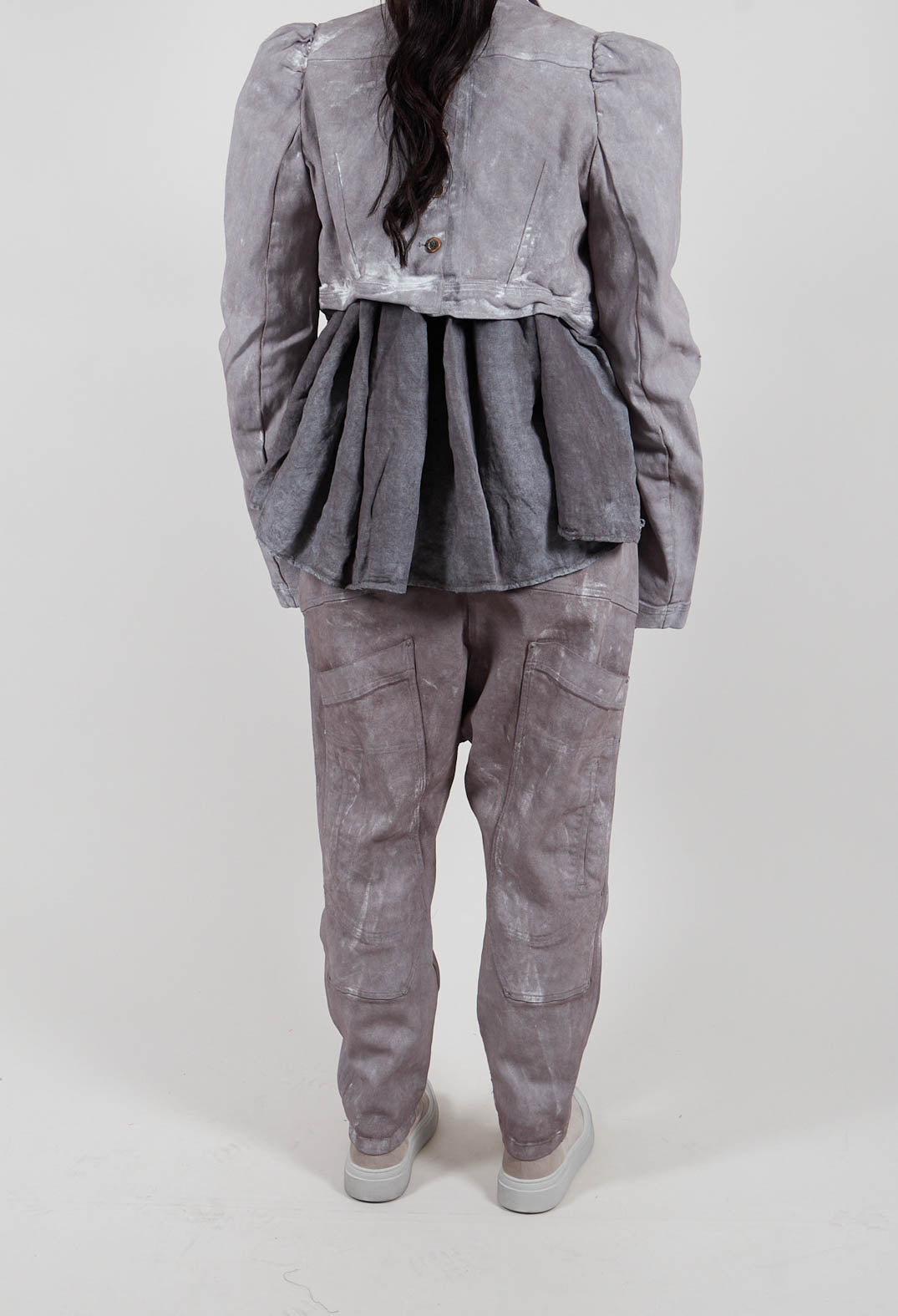 Drop Crotch Trousers in Amber Fog - 2030112