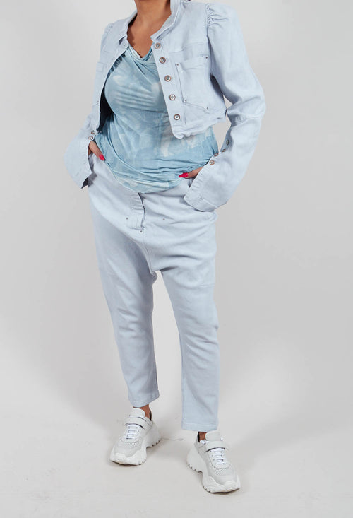Drop Crotch Trousers in Sky Fog - 2030112