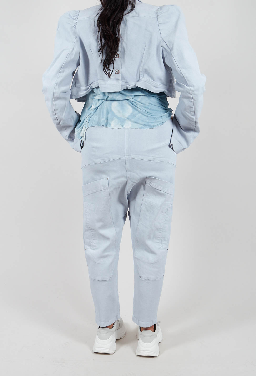 Drop Crotch Trousers in Sky Fog - 2030112