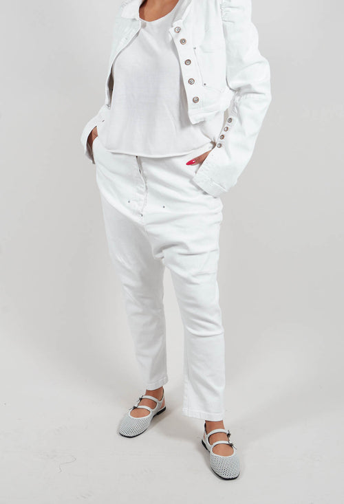 Drop Crotch Trousers in Seafoam Fog - 2030112