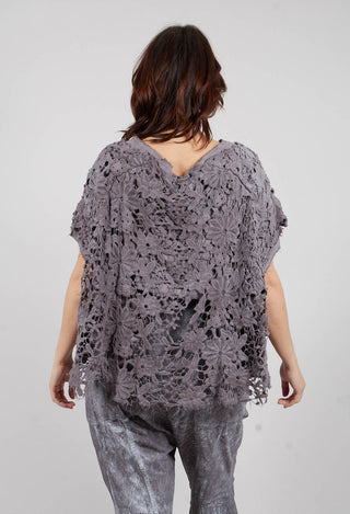 Lace T-Shirt in Amber Fog - 2090610