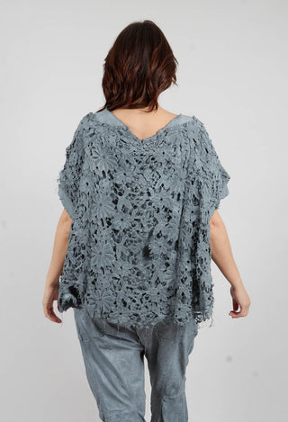 Lace T-Shirt in Seaweed Fog - 2090610