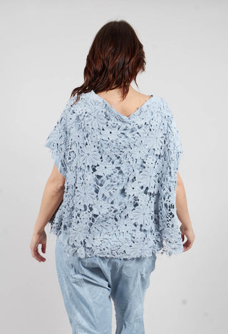 Lace T-Shirt in Sky Fog - 2090610