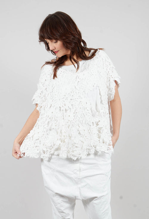 Lace T-Shirt in Seafoam Fog - 2090610