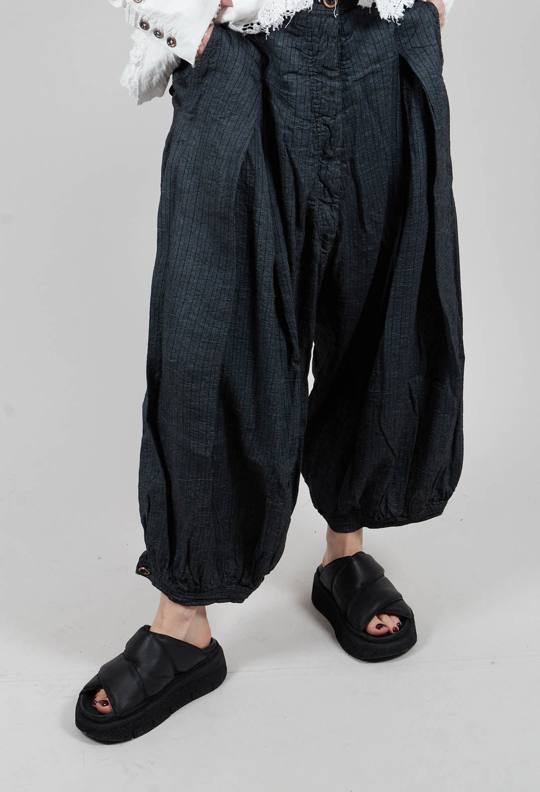 Balloon Leg Trousers in Sky Paper -2110147