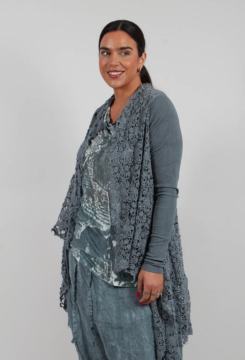 Lace Coat in Seaweed Fog - 2181104