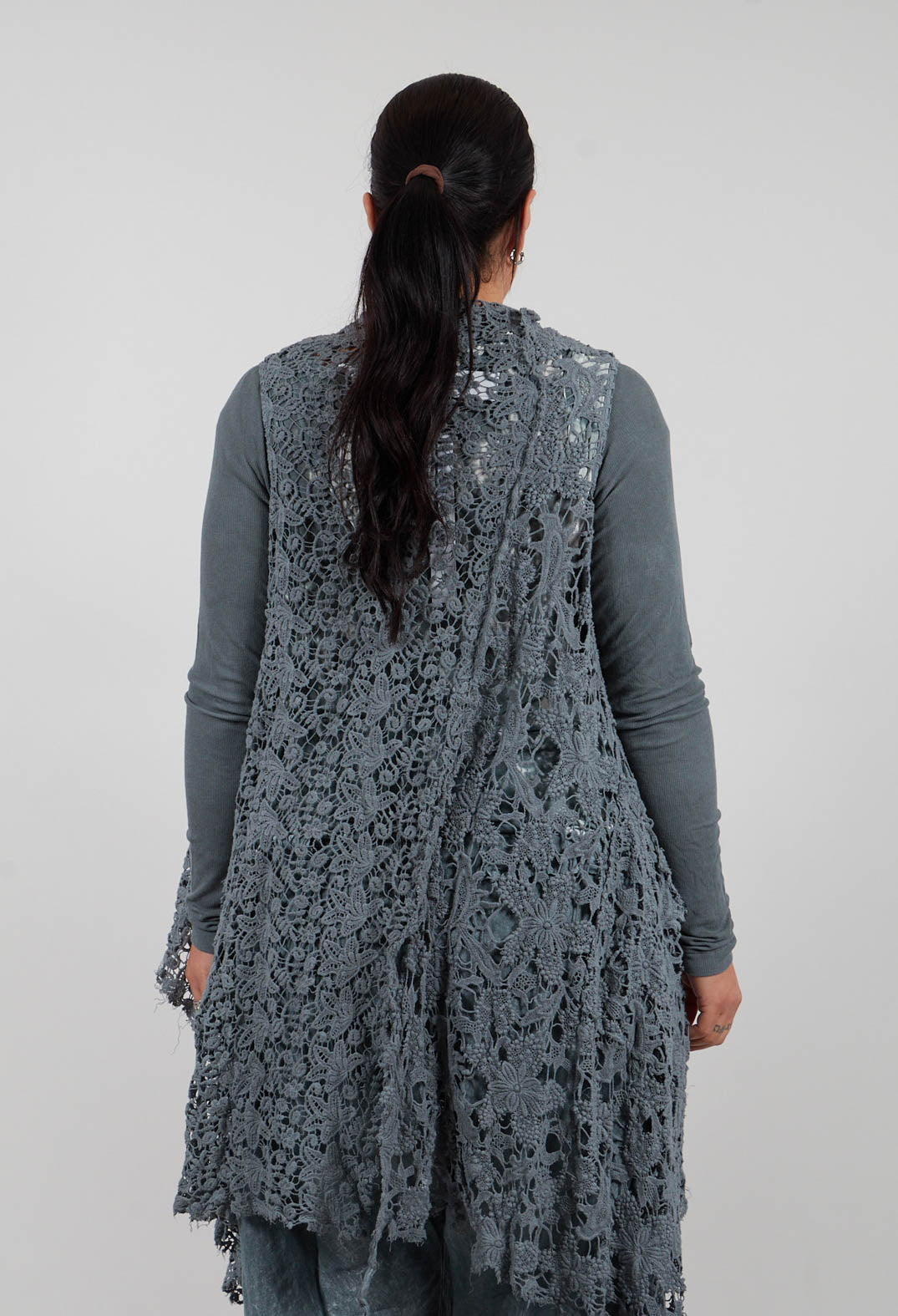 Lace Coat in Seaweed Fog - 2181104